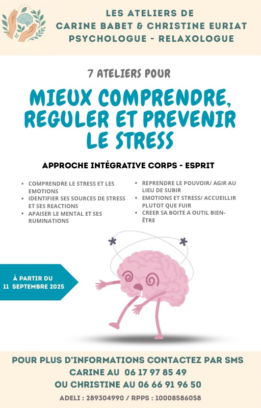 Ateliers Mieux comprendre, réguler et prévenir le stress